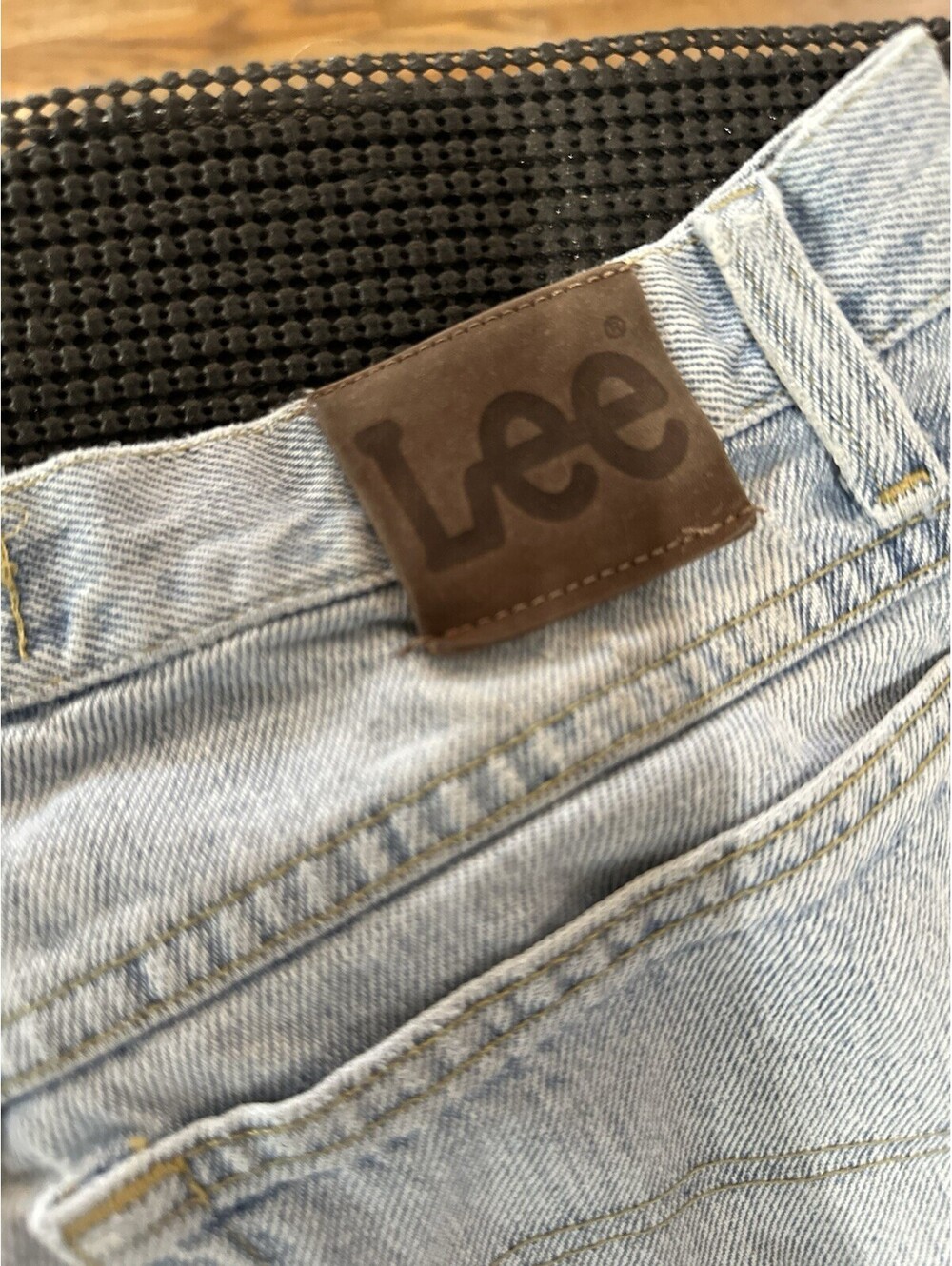 Vintage Lee Regular Fit Jeans Mens 33x30 Light Wash Straight Leg USA Style